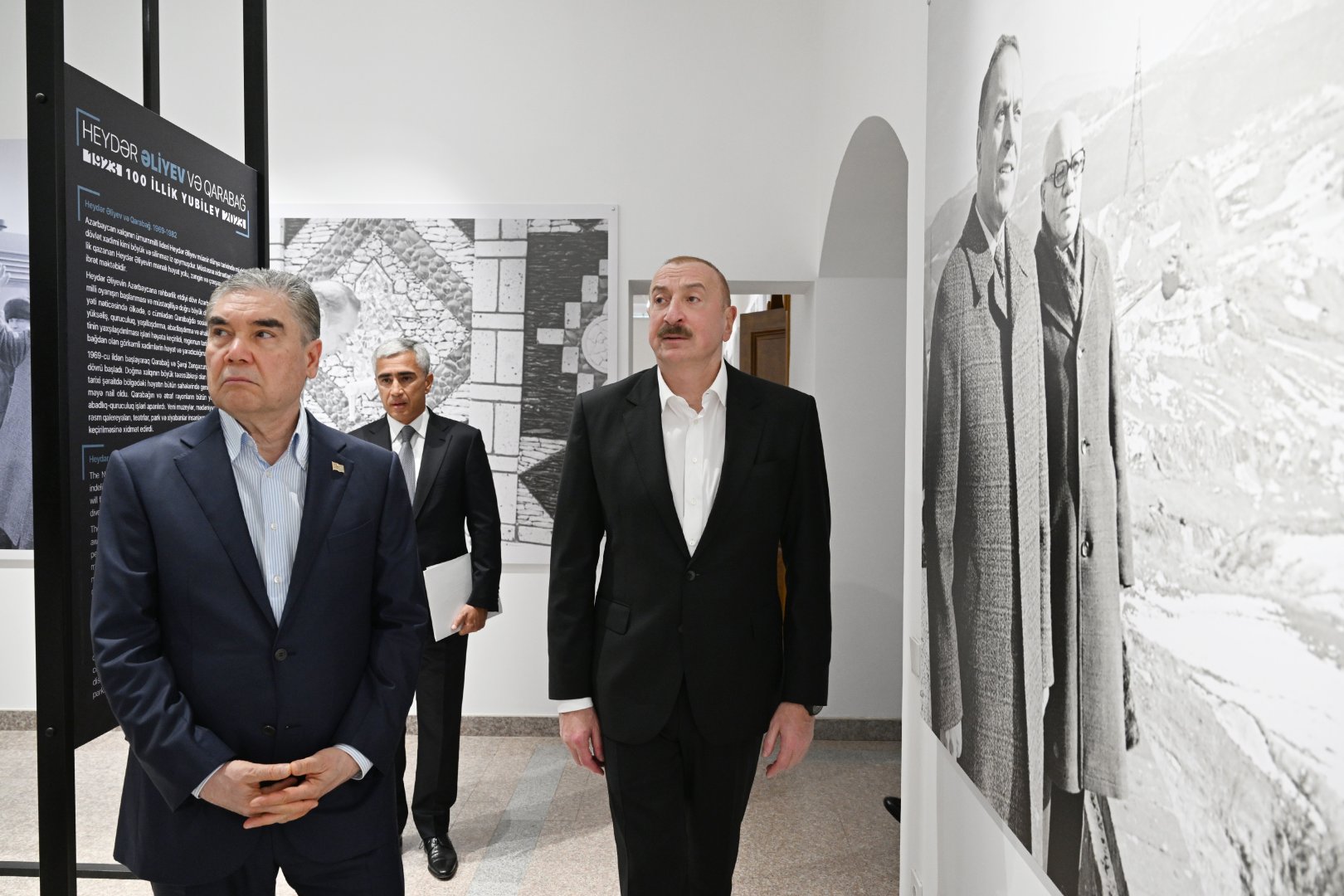 President Ilham Aliyev, Gurbanguly Berdimuhamedov visit "Heydar Aliyev and Garabagh" exhibition at Creativity Center in Shusha (PHOTO)