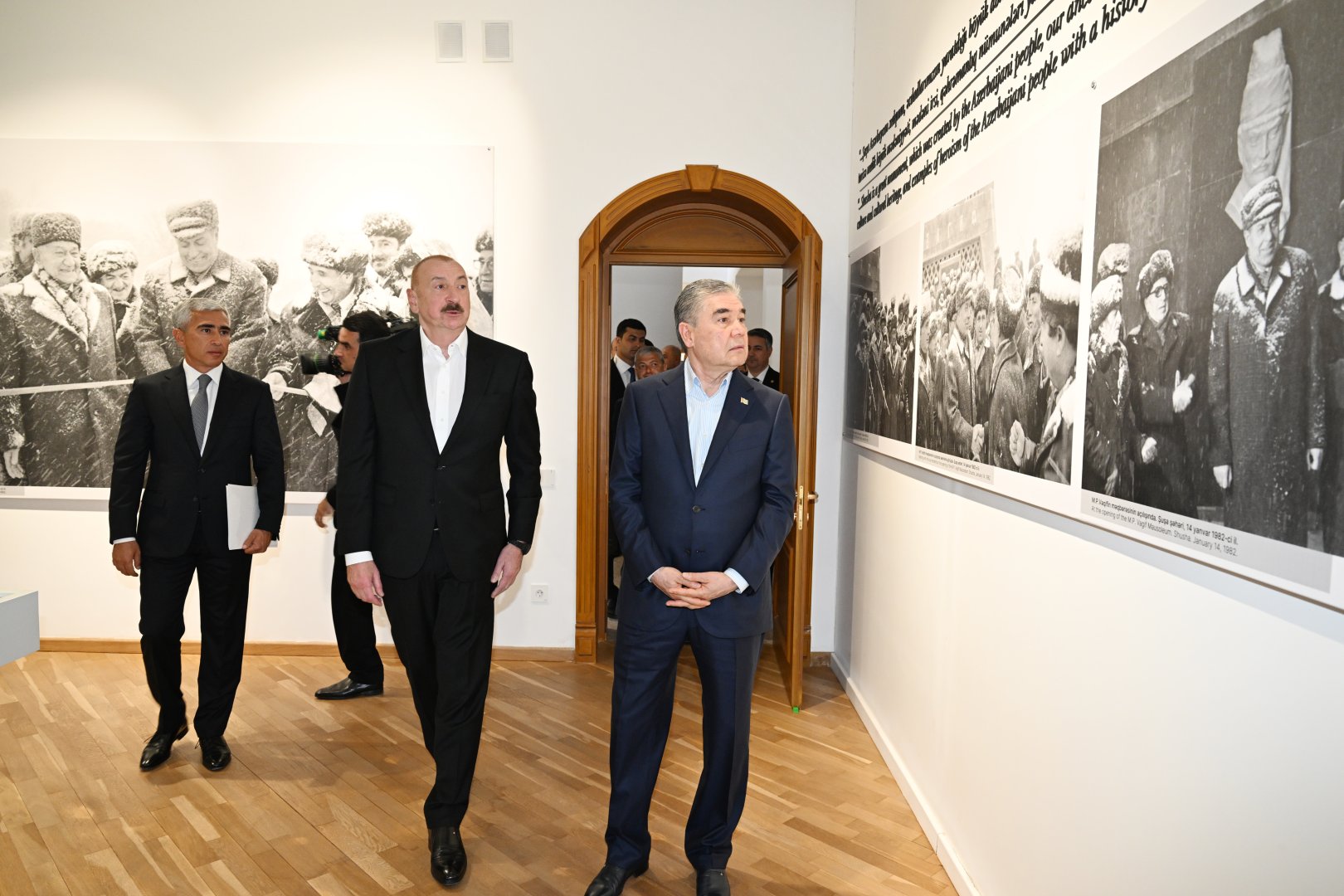 President Ilham Aliyev, Gurbanguly Berdimuhamedov visit "Heydar Aliyev and Garabagh" exhibition at Creativity Center in Shusha (PHOTO)