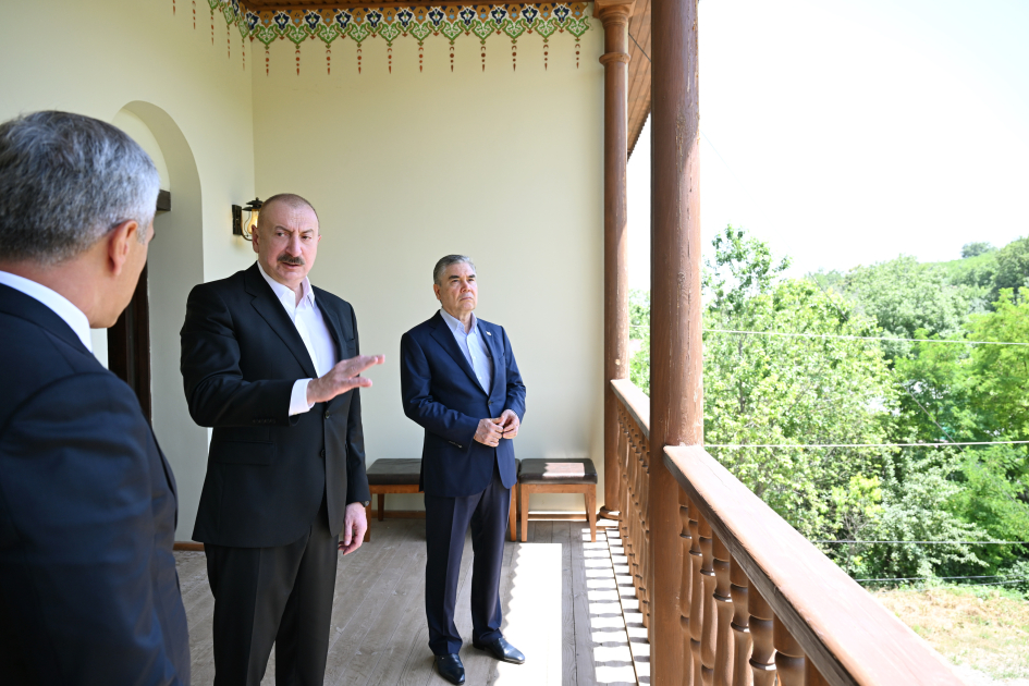 President Ilham Aliyev, Chairman of Turkmenistan’s Halk Maslahaty visit Mehmandarovs’ Estate Complex in Shusha (PHOTO)