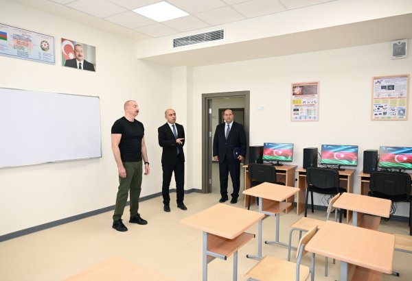 President Ilham Aliyev attends opening of secondary school No. 1 in Aghdam city (PHOTO/VIDEO)