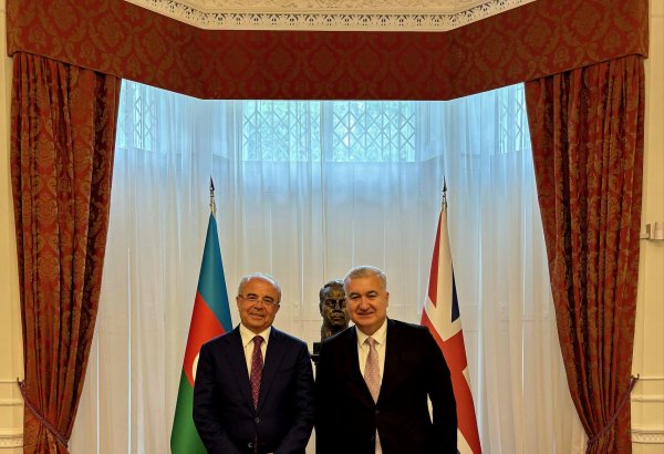 Azerbaijan Sports Academy rector meets with Elin Suleymanov in London (PHOTO)