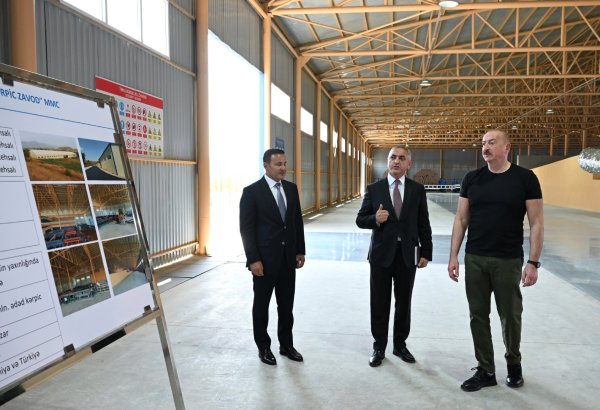 President Ilham Aliyev attends opening ceremony of Khojaly brick factory (PHOTO/VIDEO)