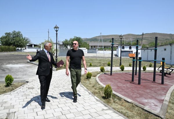 President Ilham Aliyev reviews restoration efforts in Khojaly’s Tazabina village (PHOTO/VIDEO)