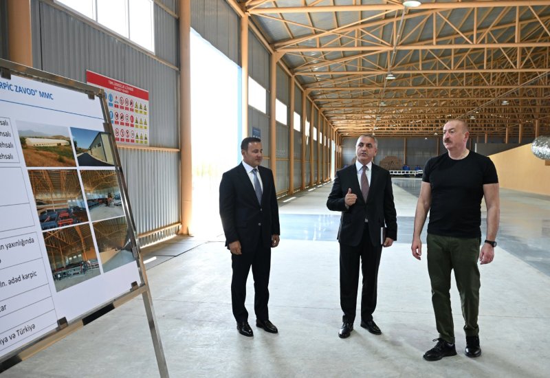 President Ilham Aliyev attends opening ceremony of Khojaly brick factory (PHOTO/VIDEO)