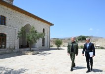 President Ilham Aliyev attends inauguration of restored historic mosque building in Aghdam’s Giyasly village (PHOTO)