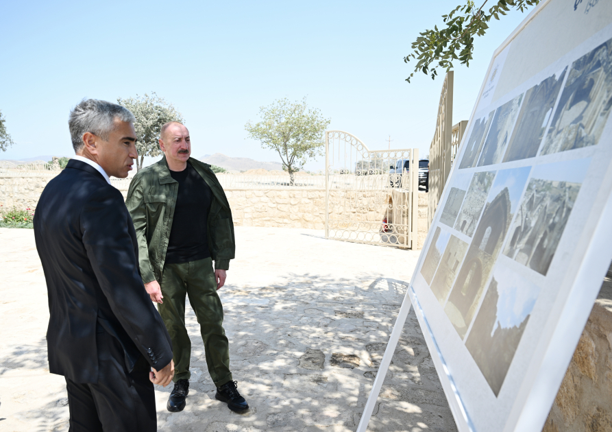 President Ilham Aliyev attends inauguration of restored historic mosque building in Aghdam’s Giyasly village (PHOTO)