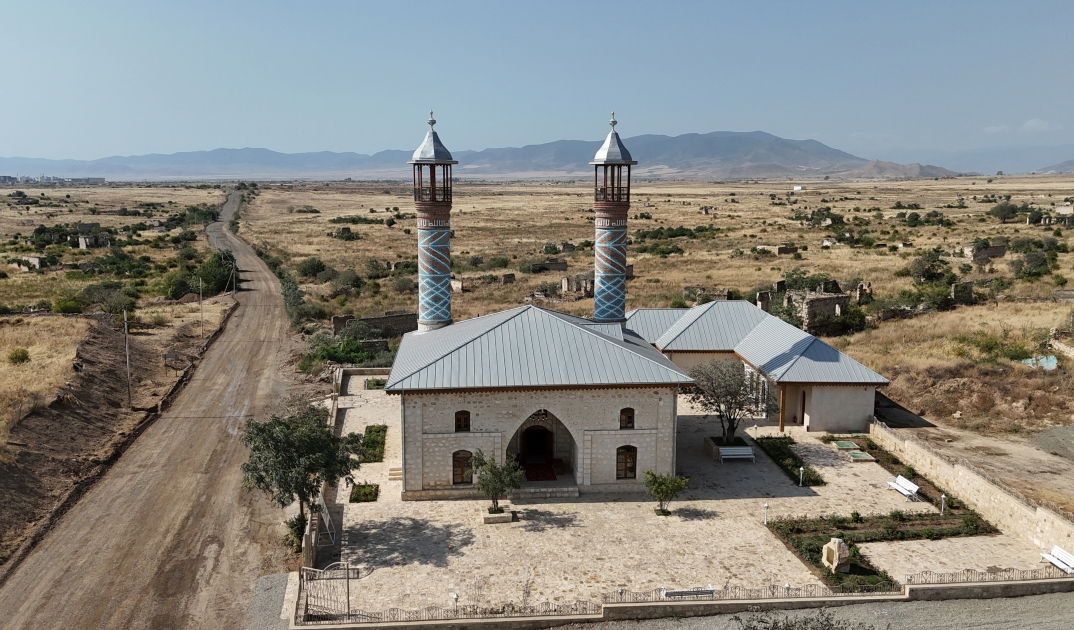 President Ilham Aliyev attends inauguration of restored historic mosque building in Aghdam’s Giyasly village (PHOTO)