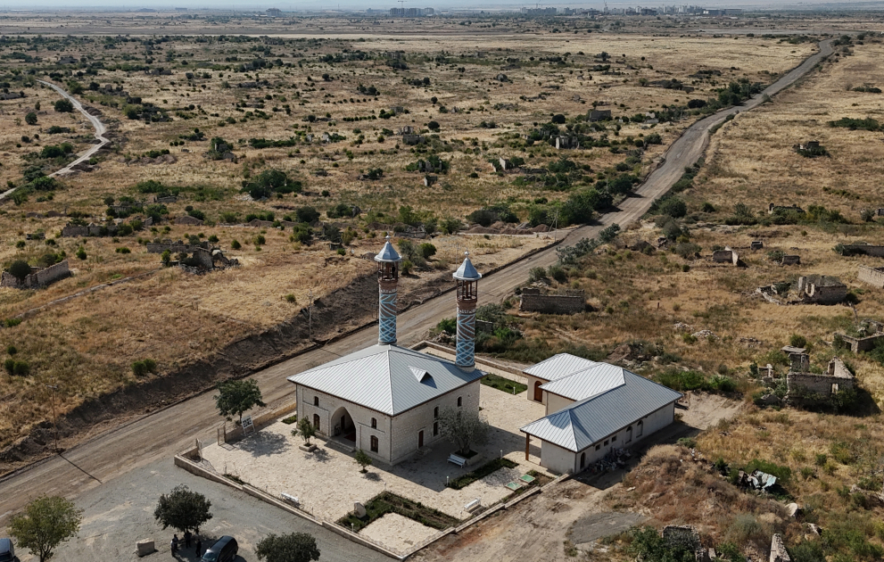 President Ilham Aliyev attends inauguration of restored historic mosque building in Aghdam’s Giyasly village (PHOTO)