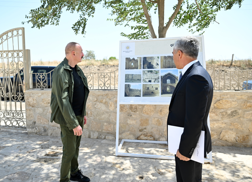 President Ilham Aliyev attends inauguration of restored historic mosque building in Aghdam’s Giyasly village (PHOTO)