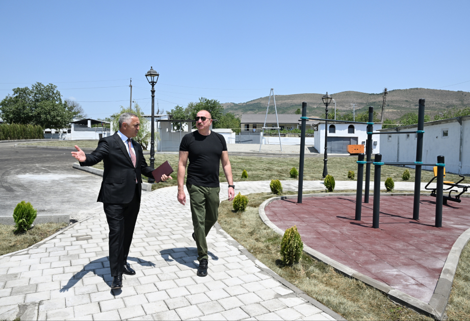President Ilham Aliyev reviews restoration efforts in Khojaly’s Tazabina village (PHOTO)