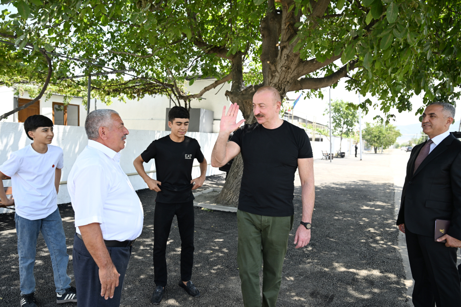 President Ilham Aliyev reviews restoration efforts in Khojaly’s Tazabina village (PHOTO)