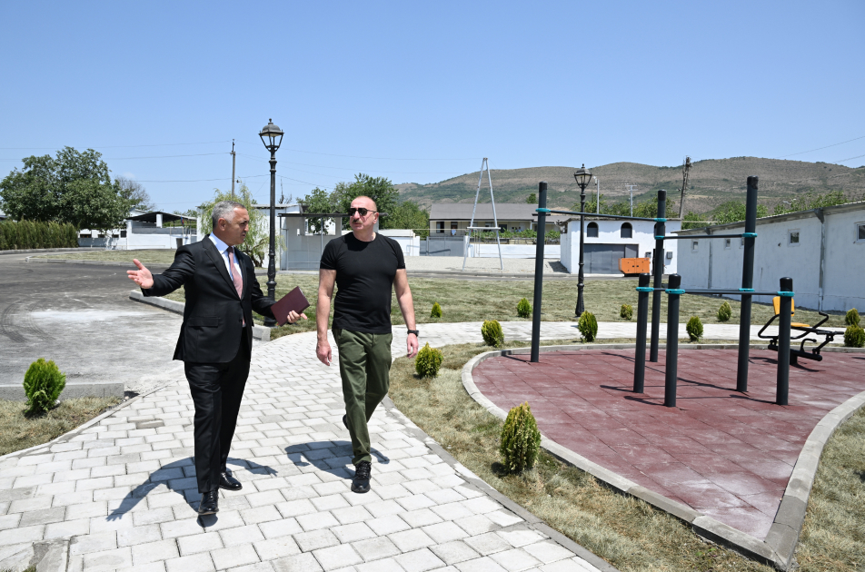 President Ilham Aliyev reviews restoration efforts in Khojaly’s Tazabina village (PHOTO)