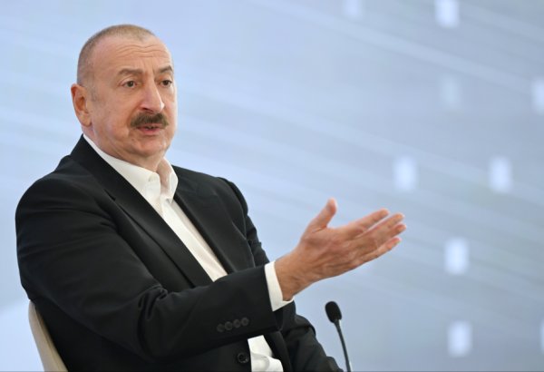 President Ilham Aliyev answered question regarding AZAL plane crash at Shusha Global Media Forum