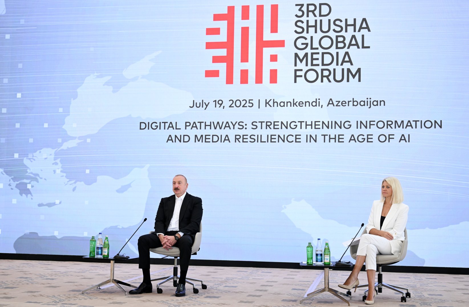 President Ilham Aliyev attends meeting with participants of 3rd Shusha Global Media Forum (PHOTO/VIDEO)