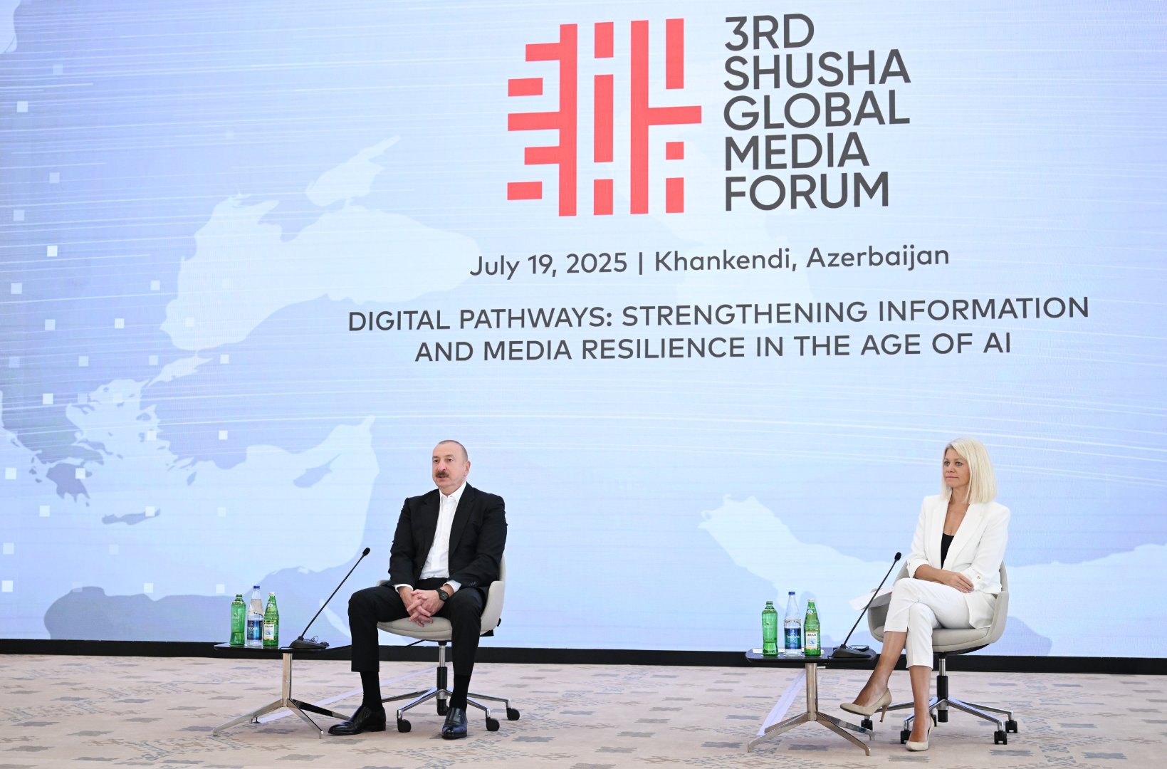 President Ilham Aliyev attends meeting with participants of 3rd Shusha Global Media Forum (PHOTO/VIDEO)