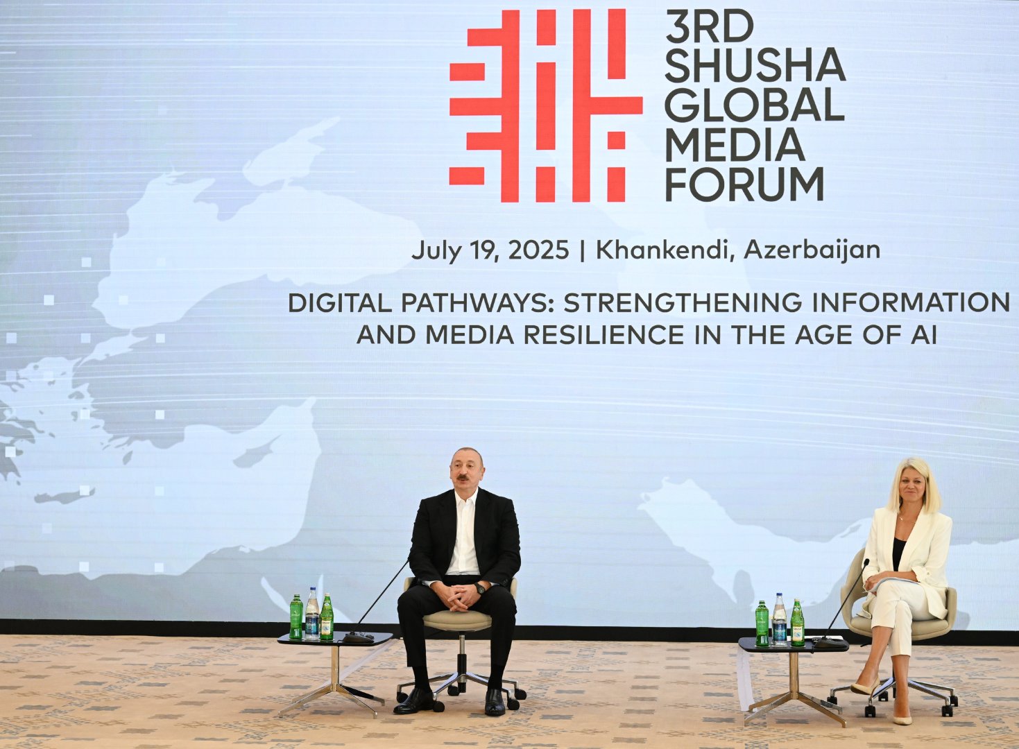 President Ilham Aliyev attends meeting with participants of 3rd Shusha Global Media Forum (PHOTO/VIDEO)