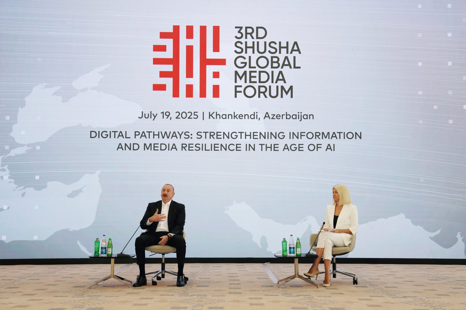 President Ilham Aliyev attends meeting with participants of 3rd Shusha Global Media Forum (PHOTO/VIDEO)