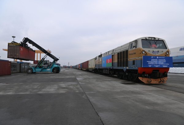 Debut container train sent along Middle Corridor from China's Shanxi province to Azerbaijan