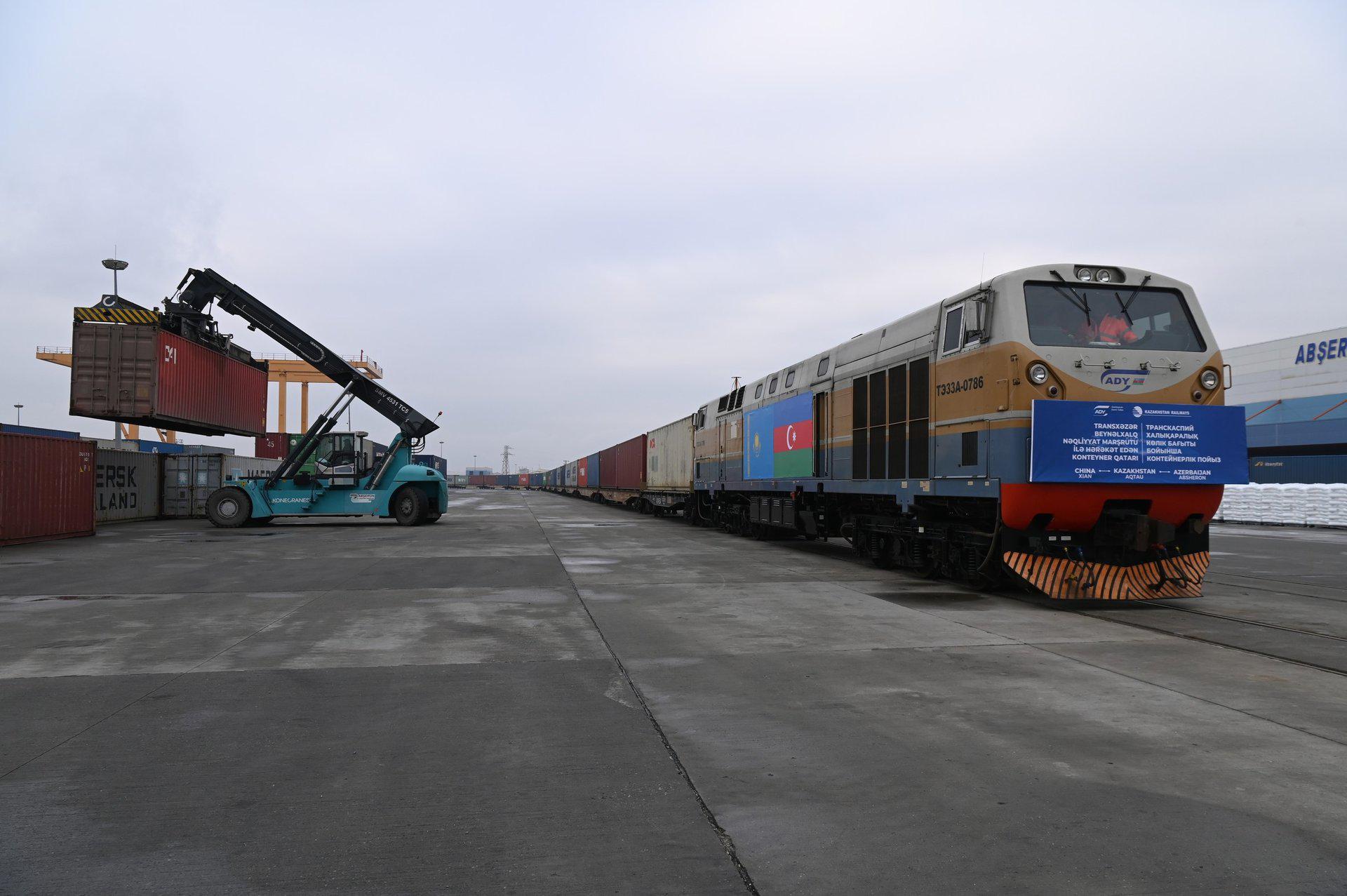 Debut container train sent along Middle Corridor from China's Shanxi province to Azerbaijan