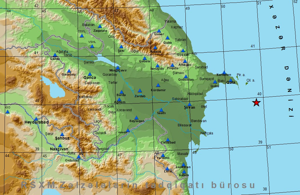 Earthquake rumbles in Caspian Sea