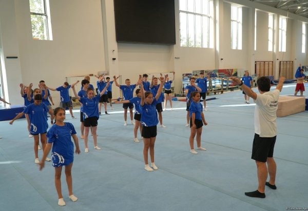 Azerbaijan's Baku hosts trampoline gymnastics training camp (PHOTO)