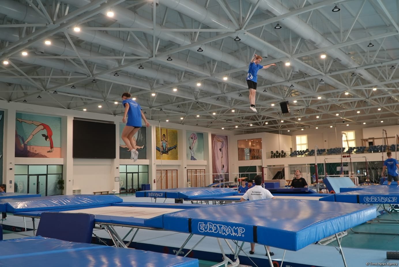 Azerbaijan's Baku hosts trampoline gymnastics training camp (PHOTO)