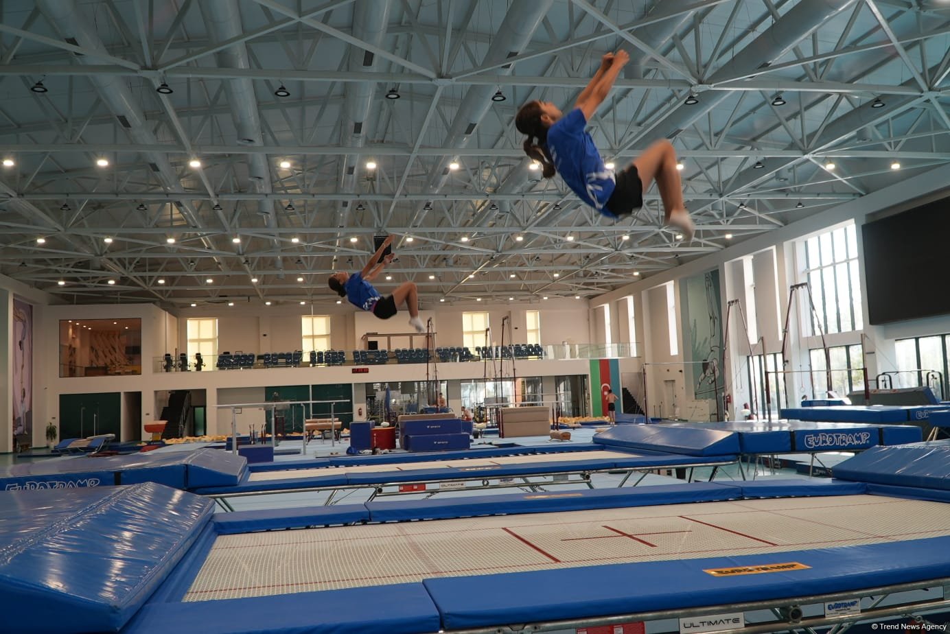 Azerbaijan's Baku hosts trampoline gymnastics training camp (PHOTO)