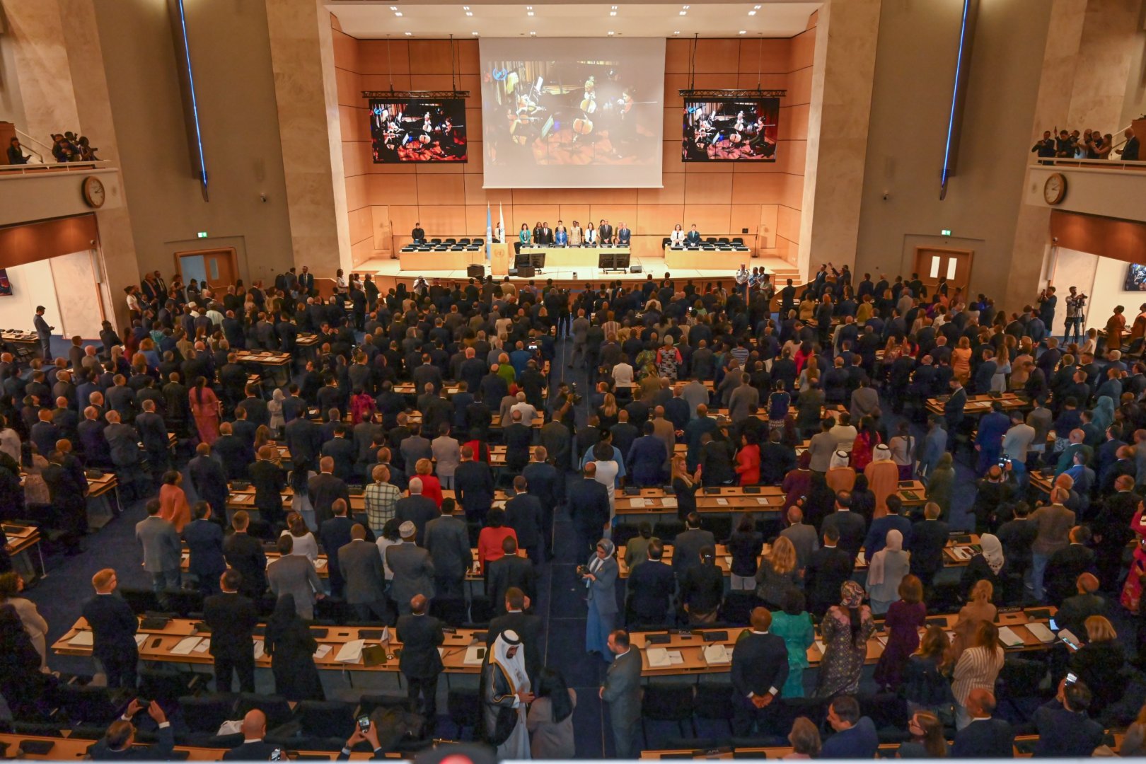 Azerbaijani parliament speaker addresses 6th World Conference (PHOTO)