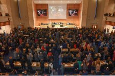 Azerbaijani parliament speaker addresses 6th World Conference (PHOTO)