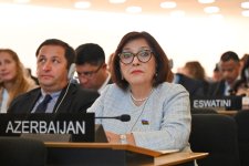 Azerbaijani parliament speaker addresses 6th World Conference (PHOTO)
