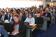 Azerbaijani parliament speaker addresses 6th World Conference (PHOTO)
