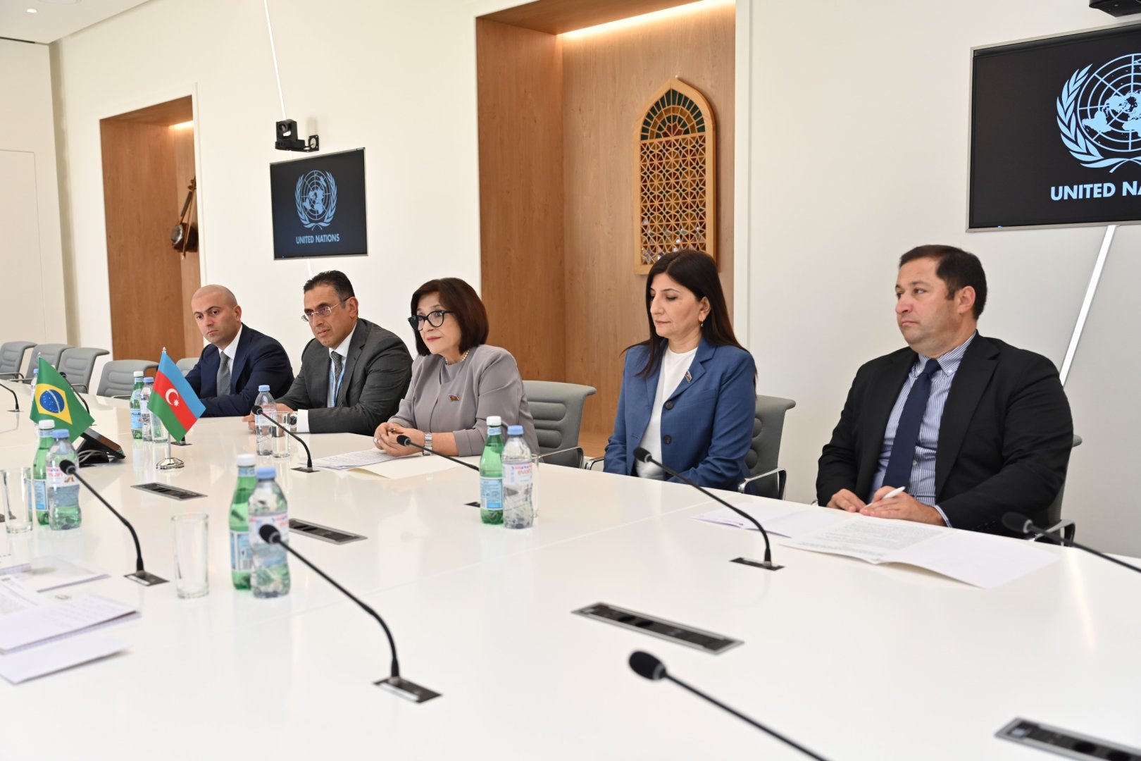 Sahiba Gafarova meets speaker of chamber of deputies of Brazil (PHOTO)