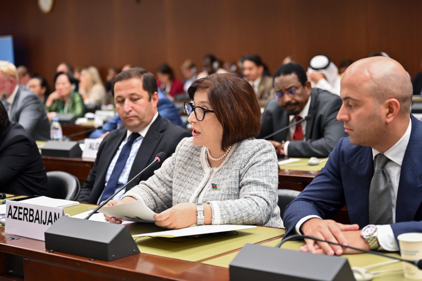 Azerbaijani Parliament head addresses panel discussion at 6th World Conference of Speakers of Parliaments (PHOTO)
