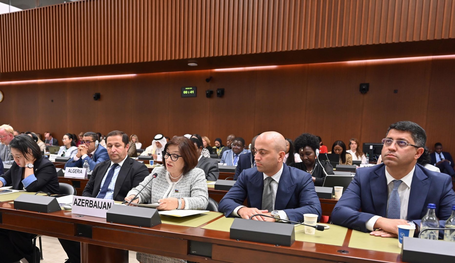 Azerbaijani Parliament head addresses panel discussion at 6th World Conference of Speakers of Parliaments (PHOTO)