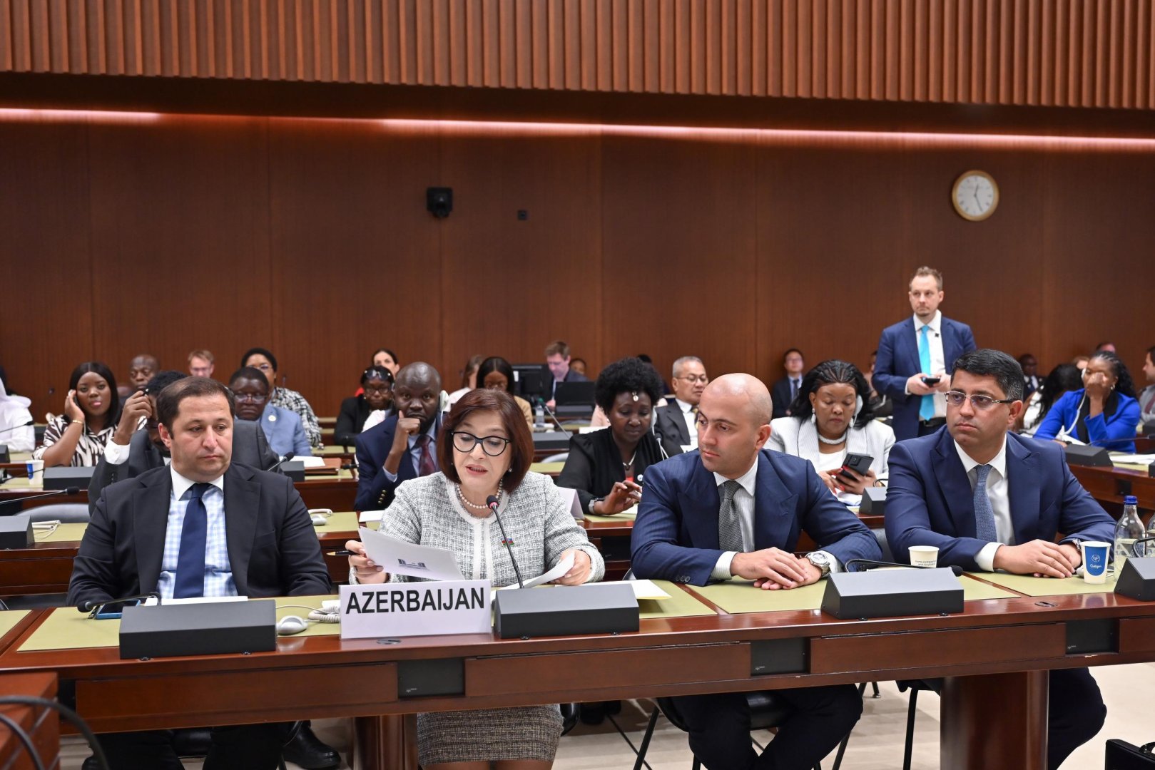 Azerbaijani Parliament head addresses panel discussion at 6th World Conference of Speakers of Parliaments (PHOTO)