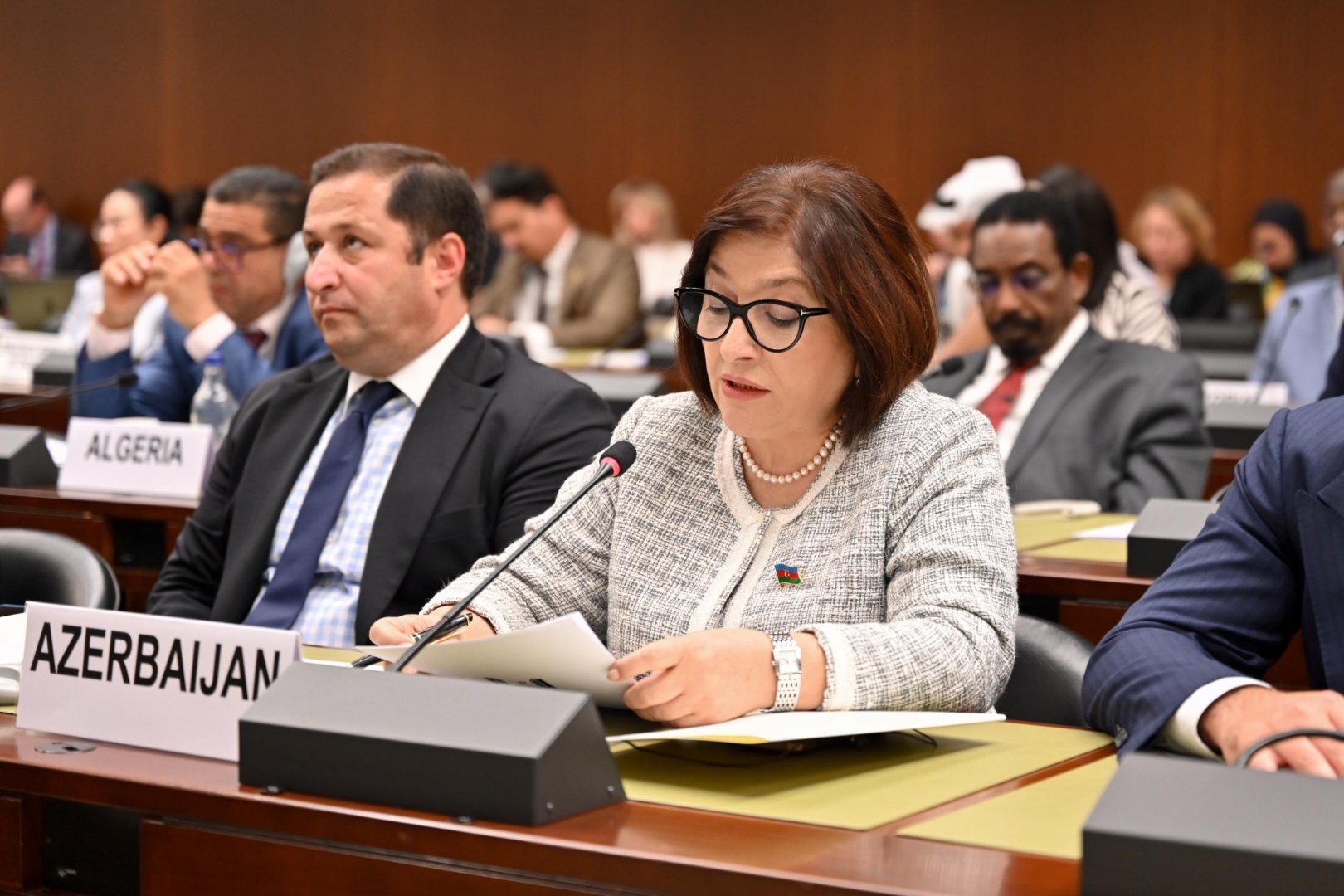 Azerbaijani Parliament head addresses panel discussion at 6th World Conference of Speakers of Parliaments (PHOTO)