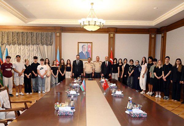 Azerbaijan Defense Minister meets with families of Turkish martyrs (PHOTO)