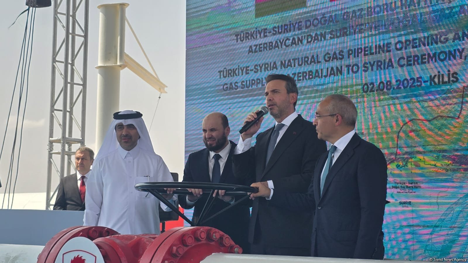 Türkiye rolls out red carpet for grand kickoff of Azerbaijani gas flowing to Syria (PHOTO)