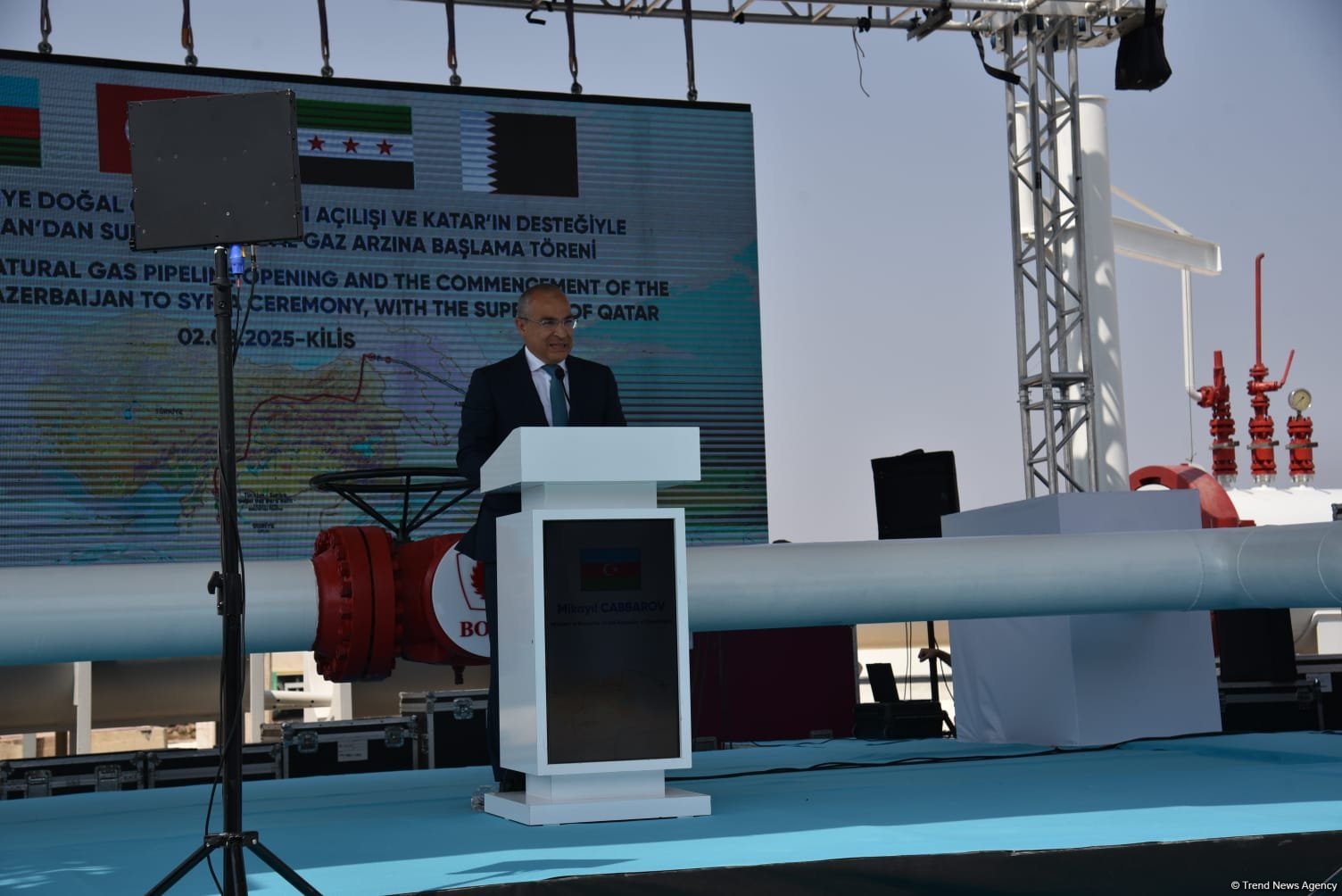 Türkiye rolls out red carpet for grand kickoff of Azerbaijani gas flowing to Syria (PHOTO)