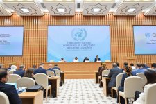 Azerbaijani parliament speaker joins UN Inter-Parliamentary Forum in Turkmenistan (PHOTO)