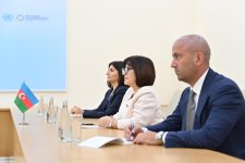 Azerbaijani Parliament head meets with Chairperson of Uzbekistan's Senate in Turkmenistan (PHOTO)