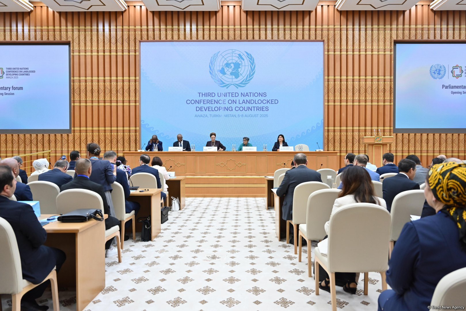 Azerbaijani MP Sevil Mikayilova presents report on behalf of Inter-Parliamentary Union at UN LLDC3 conference in Awaza (VIDEO/PHOTO)