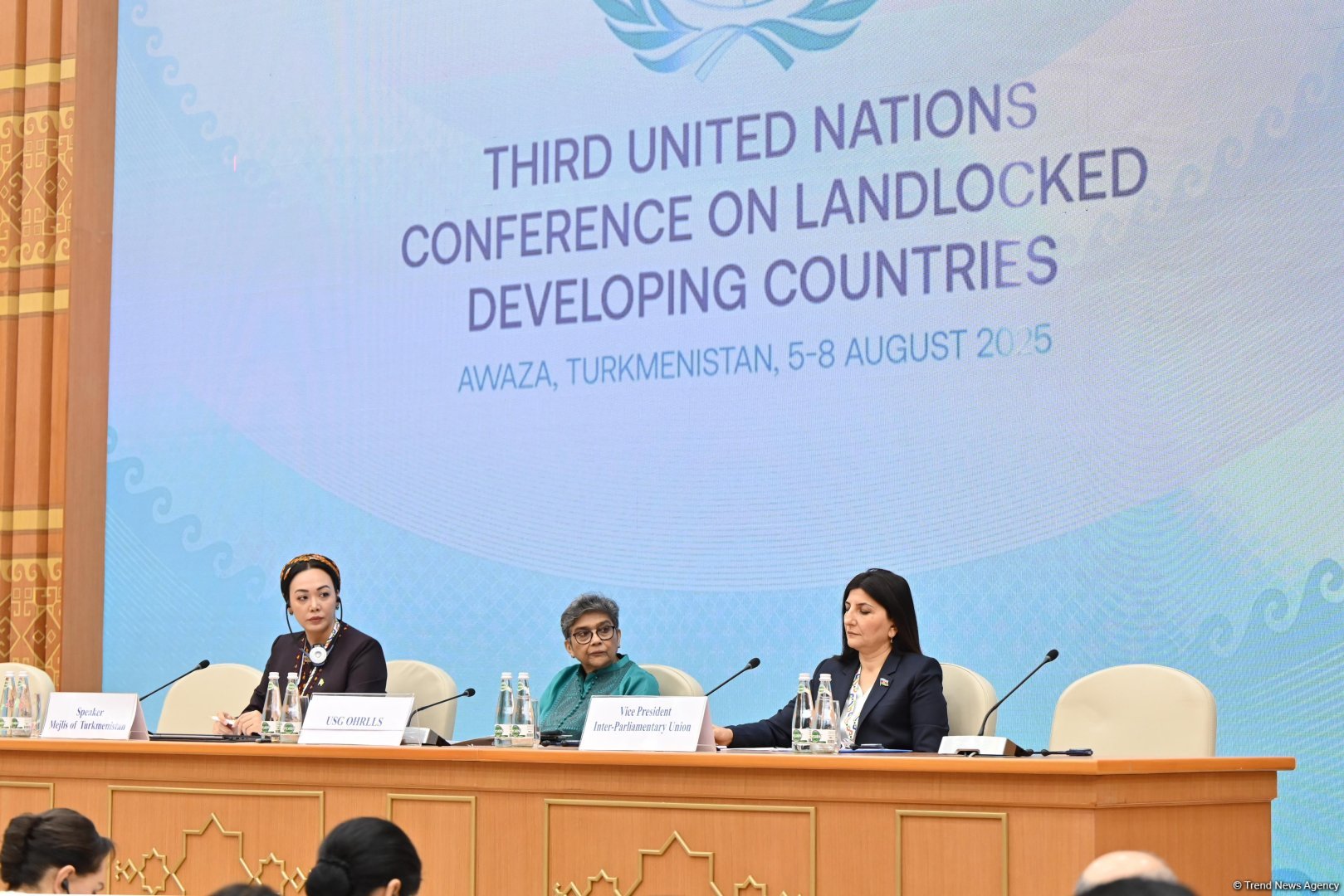 Azerbaijani MP Sevil Mikayilova presents report on behalf of Inter-Parliamentary Union at UN LLDC3 conference in Awaza (VIDEO/PHOTO)