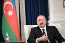 President Ilham Aliyev gives interview to Azerbaijani media representatives in Washington (PHOTO/VIDEO)