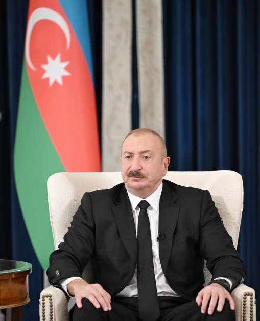 President Ilham Aliyev gives interview to Azerbaijani media representatives in Washington (PHOTO/VIDEO)
