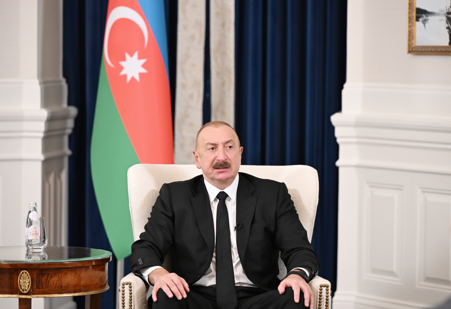 President Ilham Aliyev gives interview to Azerbaijani media representatives in Washington (PHOTO/VIDEO)