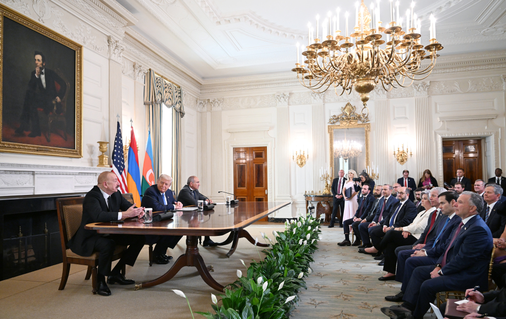 Presidents of Azerbaijan and U.S., and Prime Minister of Armenia made press statements at the White House (PHOTO/VIDEO)