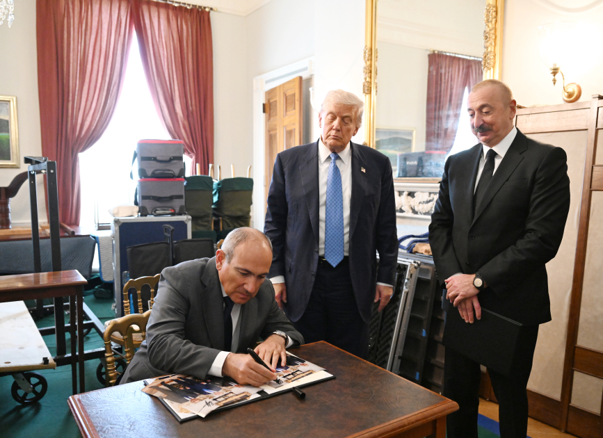 Presidents of Azerbaijan and U.S., and Prime Minister of Armenia made press statements at the White House (PHOTO/VIDEO)