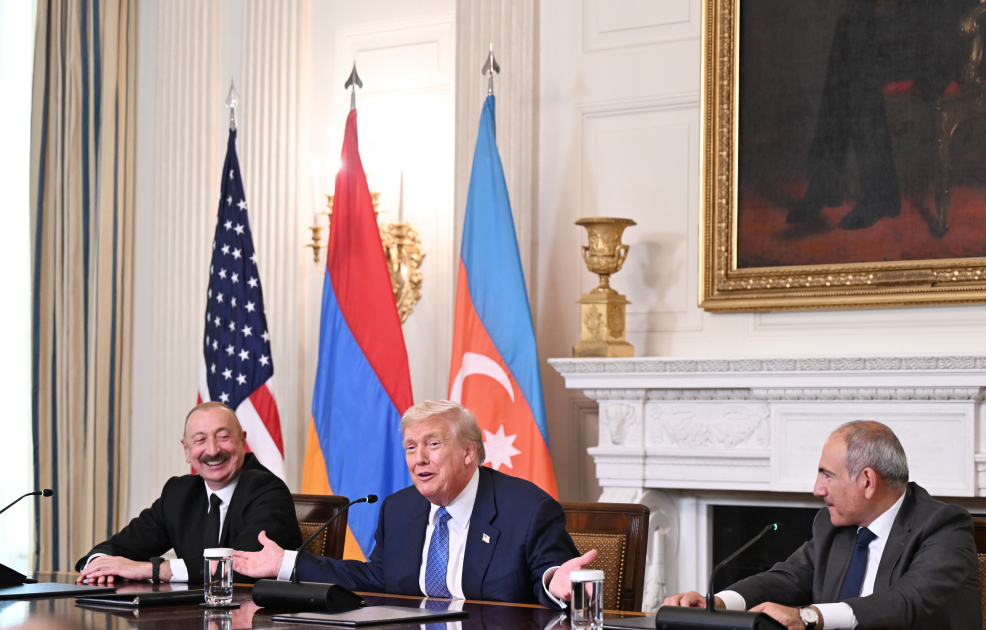 Presidents of Azerbaijan and U.S., and Prime Minister of Armenia made press statements at the White House (PHOTO/VIDEO)