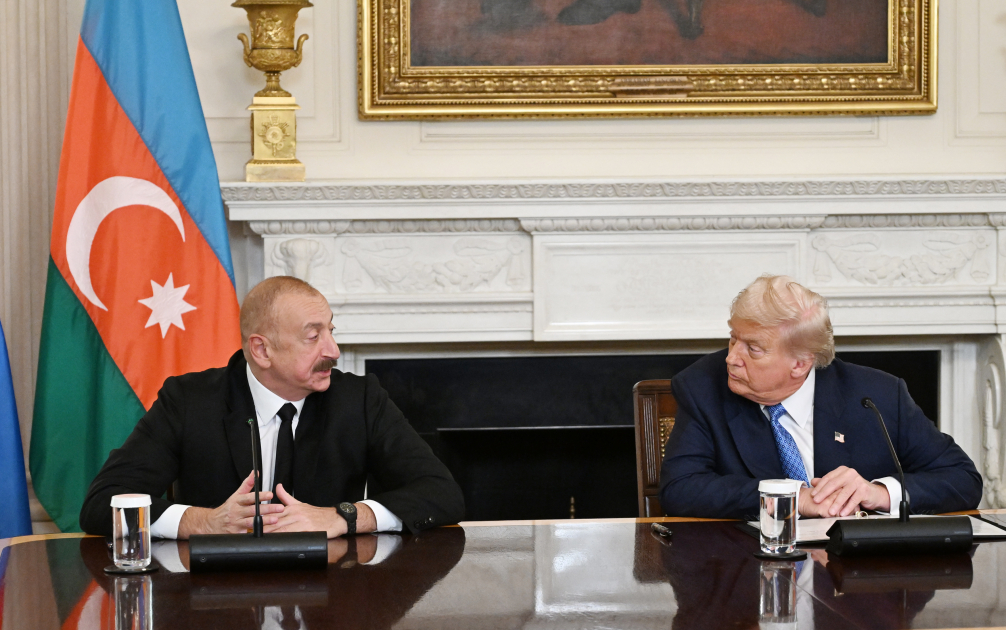 Presidents of Azerbaijan and U.S., and Prime Minister of Armenia made press statements at the White House (PHOTO/VIDEO)